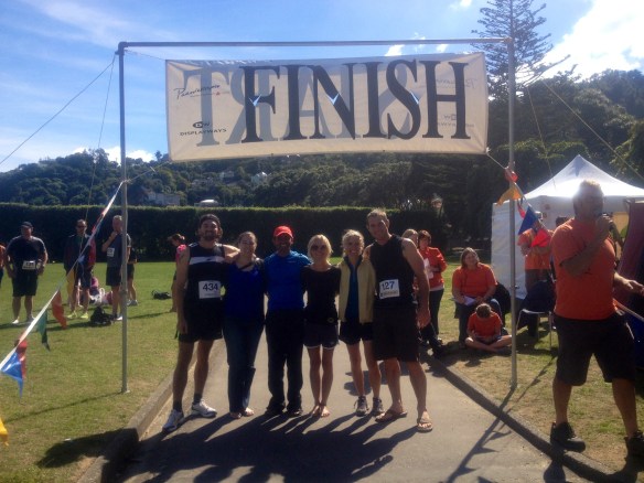 At the Finish - all smiles despite how it all went!