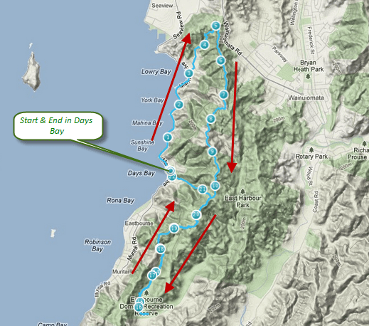 Mt Lowry Trail Map of the course
