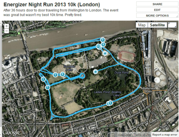 Energizer Night Run 10km in Battersea Park - London